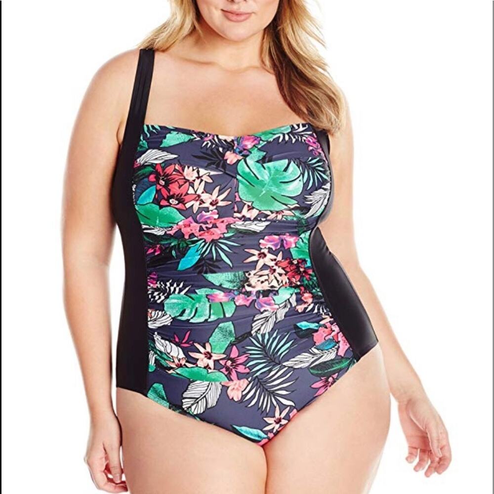 Coastal Blue Front-Twist One Piece Swimsuit